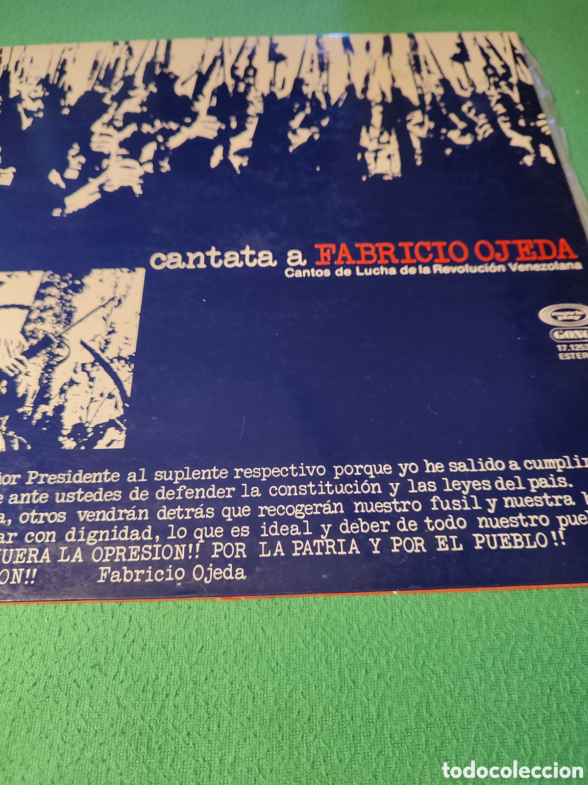 Vinyl records: Cantata a Fabricio Ojeda - Cantos de lucha Venezuela