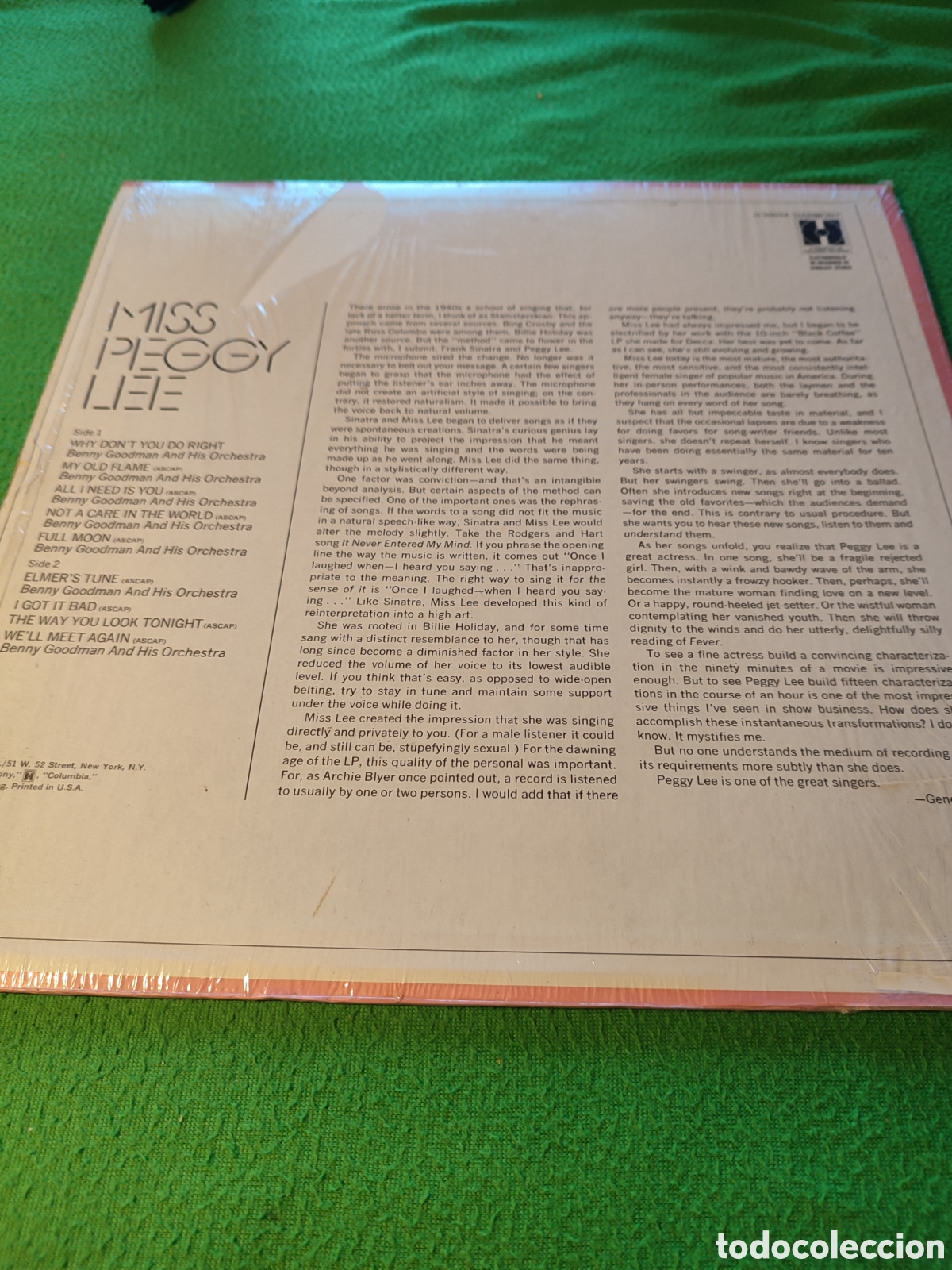 Discos de vinilo: Miss Peggy Lee - Same Vinilo Lp - Foto 2