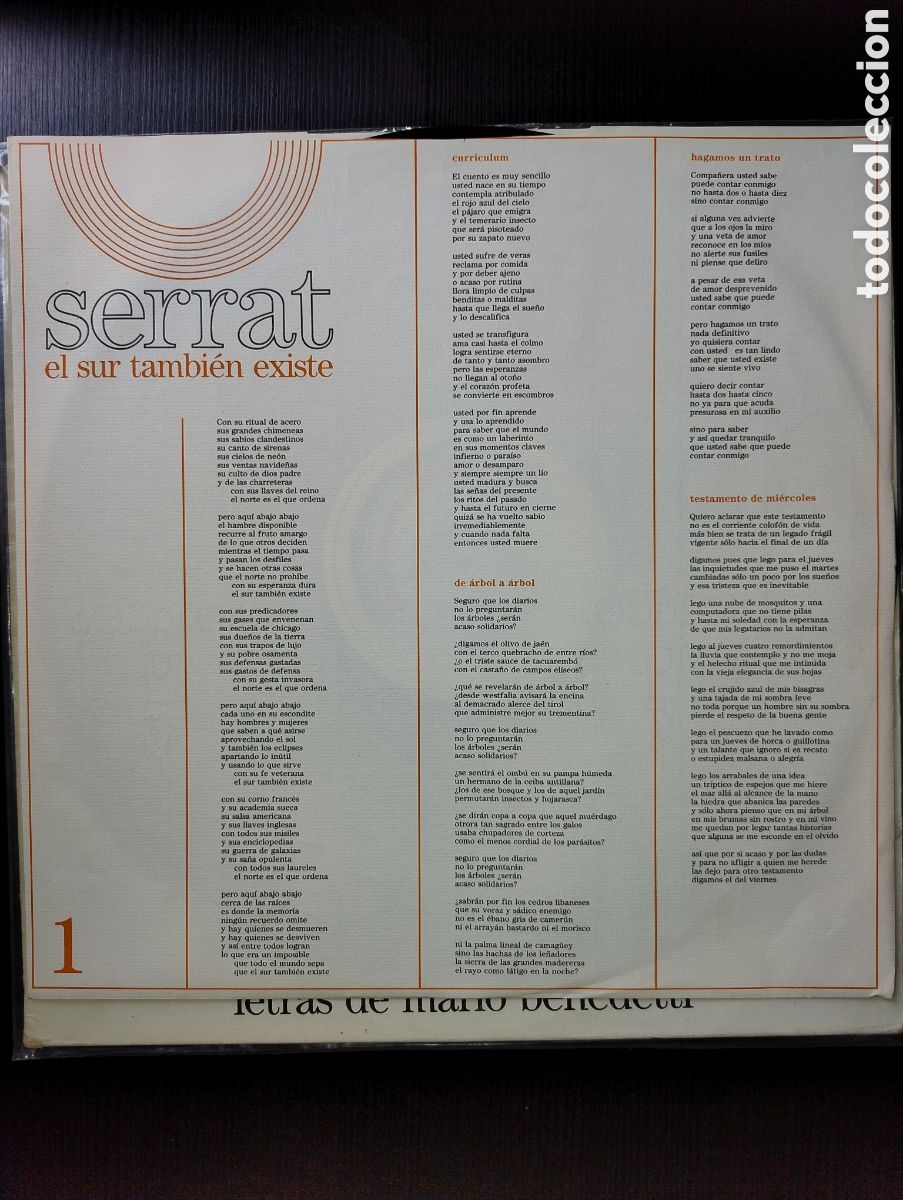 Discos de vinilo: Serrat el sur tambi&eacute;n existe LP - Foto 3