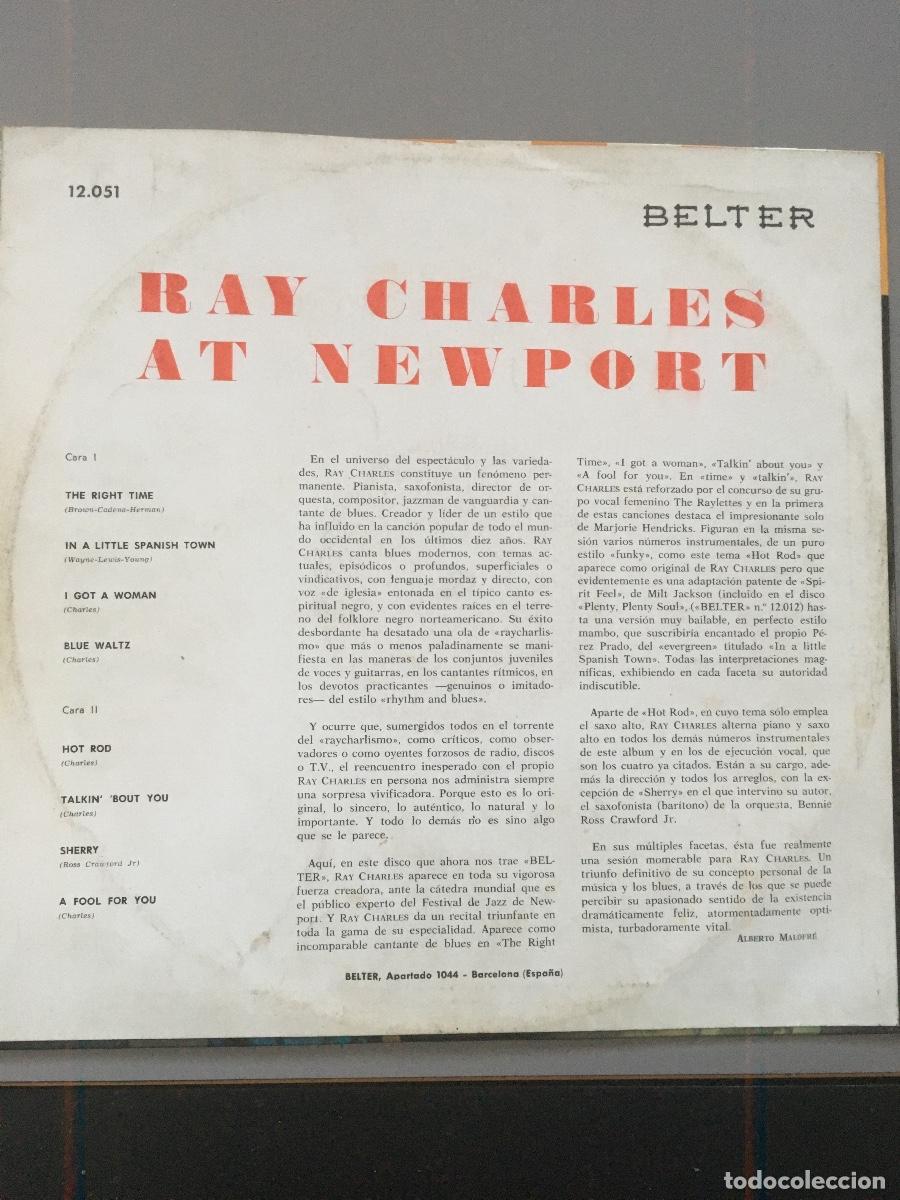Discos de vinilo: RAY CHARLES AT NEWPORT - Foto 5