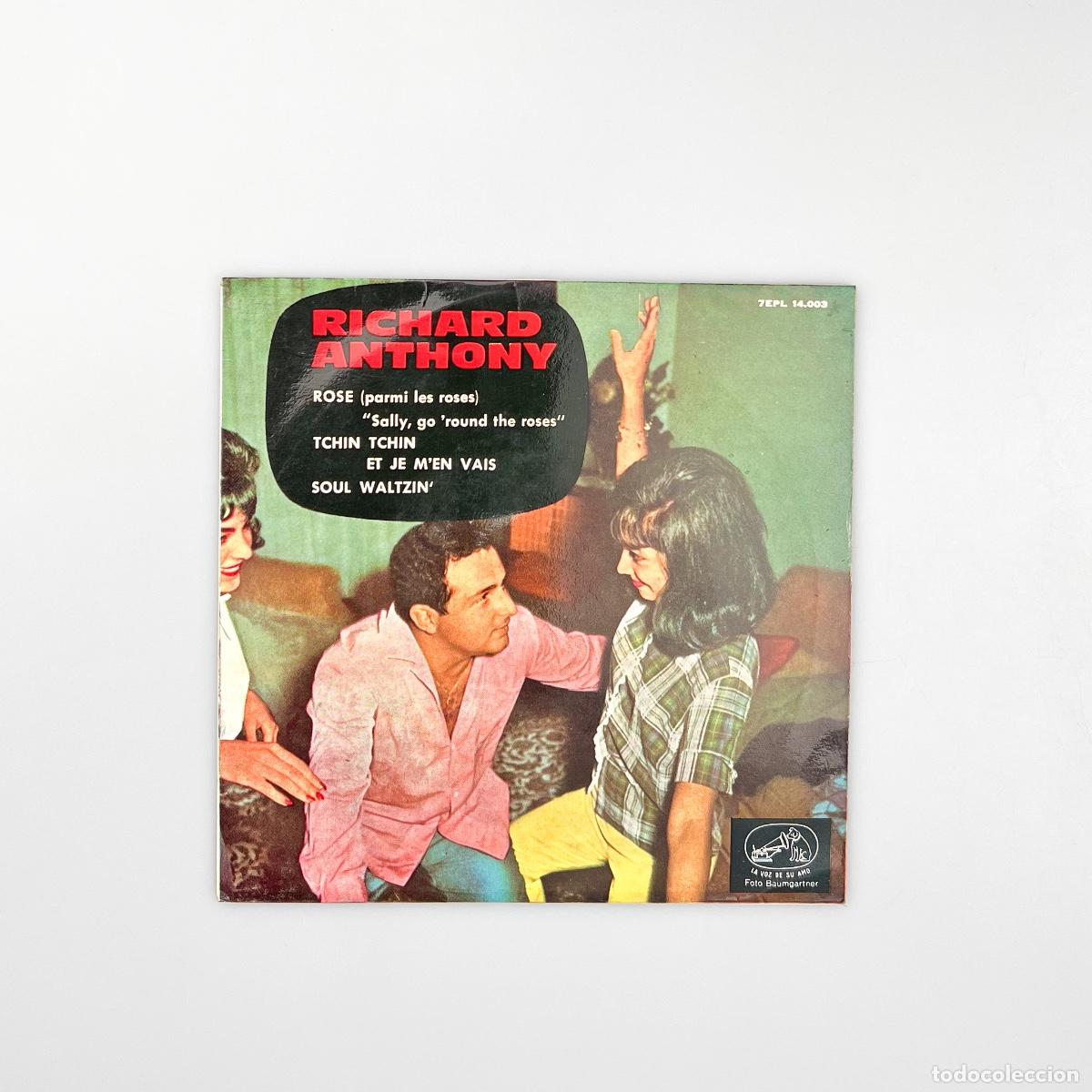 Discos de vinilo: EP. Richard Anthony. Rose +3 (VG+/VG+) - Foto 1