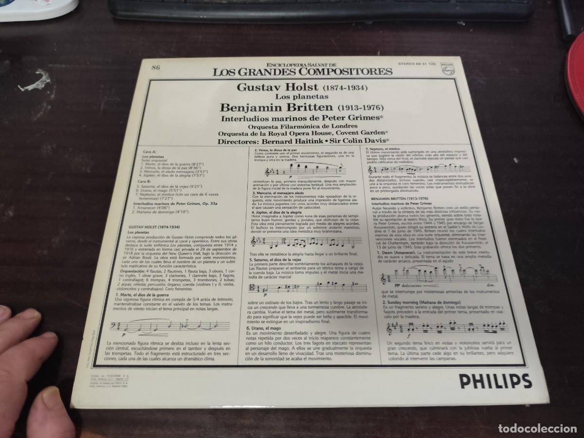 Discos de vinilo: LOS PLANETAS / HOLST / COLIN DAVIS / DESP 5 / PHILIPS - Foto 4