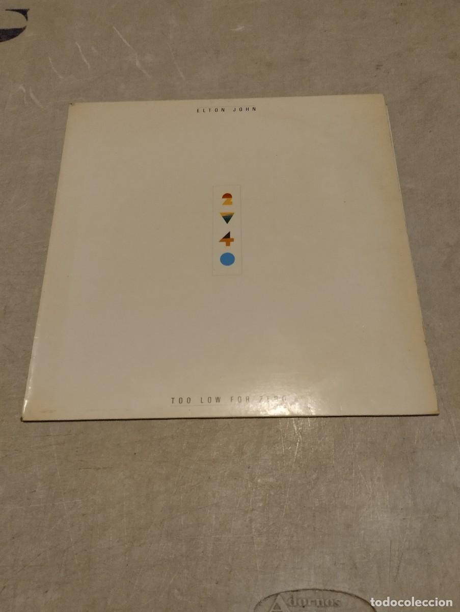 Discos de vinilo: Elton John LP Too Low For Zero Esp.1983 insert letras - Foto 1
