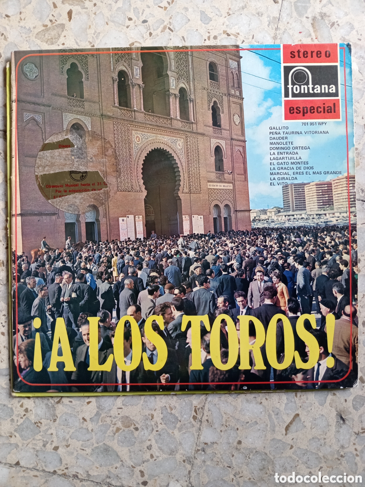 Discos de vinilo: LP A LOS TOROS MARTIN DOMINGO GALLITO - Foto 1
