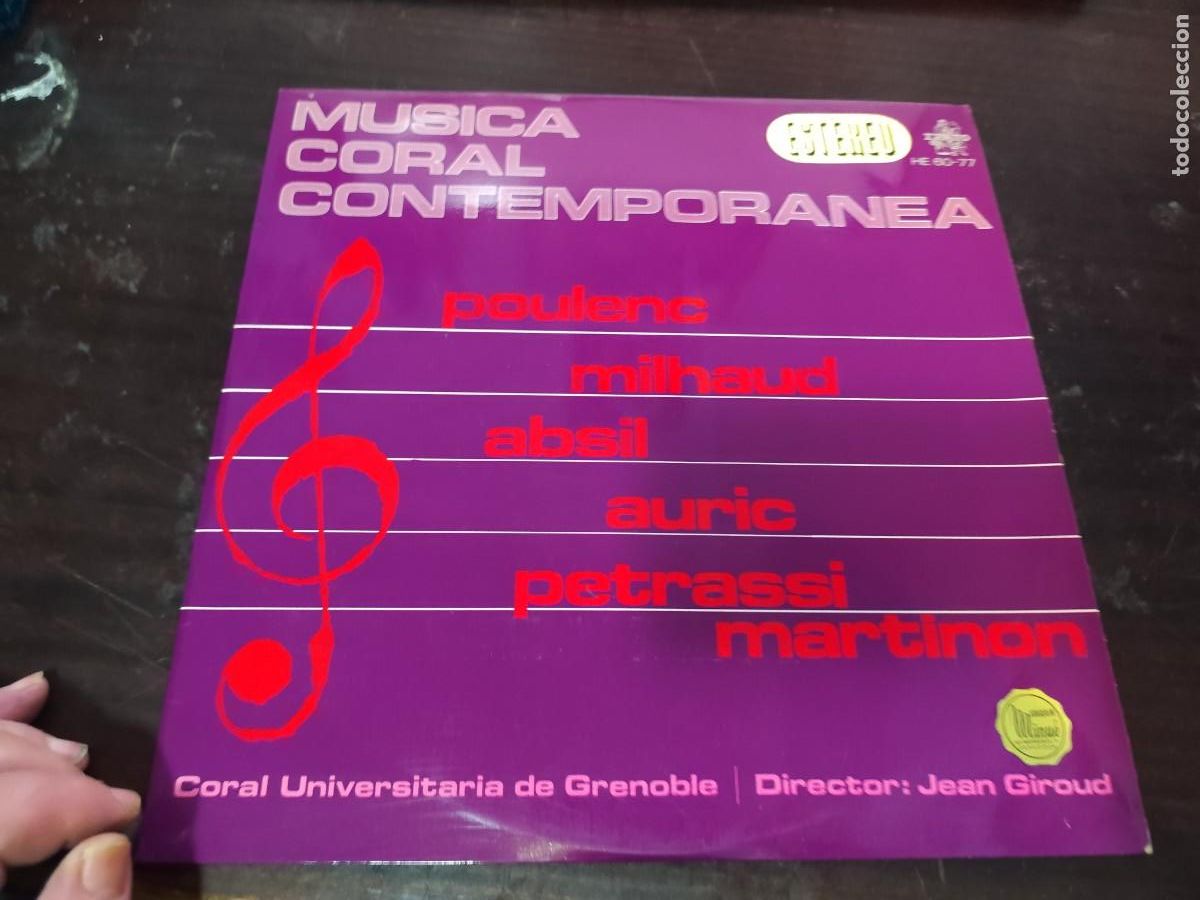 Vinyl-Schallplatten: MUSICA CORAL CONTEMPORANEA / VVAA / JEAN GIROUD / DESP 9 / HISPAVOX