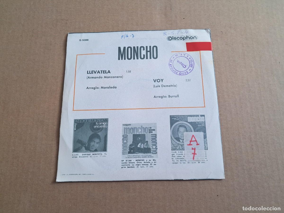 Discos de vinilo: MONCHO - EL GITANO DEL BOLERO SINGLE 1970 - Foto 3