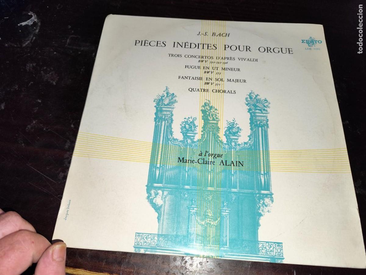 Discos de vinil: PIECES INEDITES POUR ORGUE / BACH / MARIE CLAIRE ALAIN / DESP 9 / ERATO