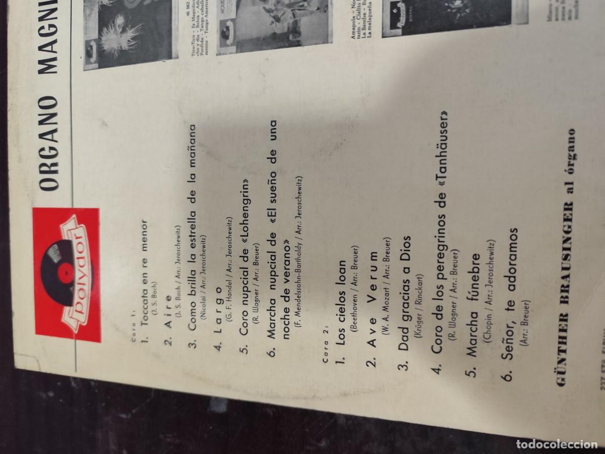 Discos de vinilo: ORGANO MAGNIFICO / BRAUSINGER / / DESP 9 / POLYDOR - Foto 5