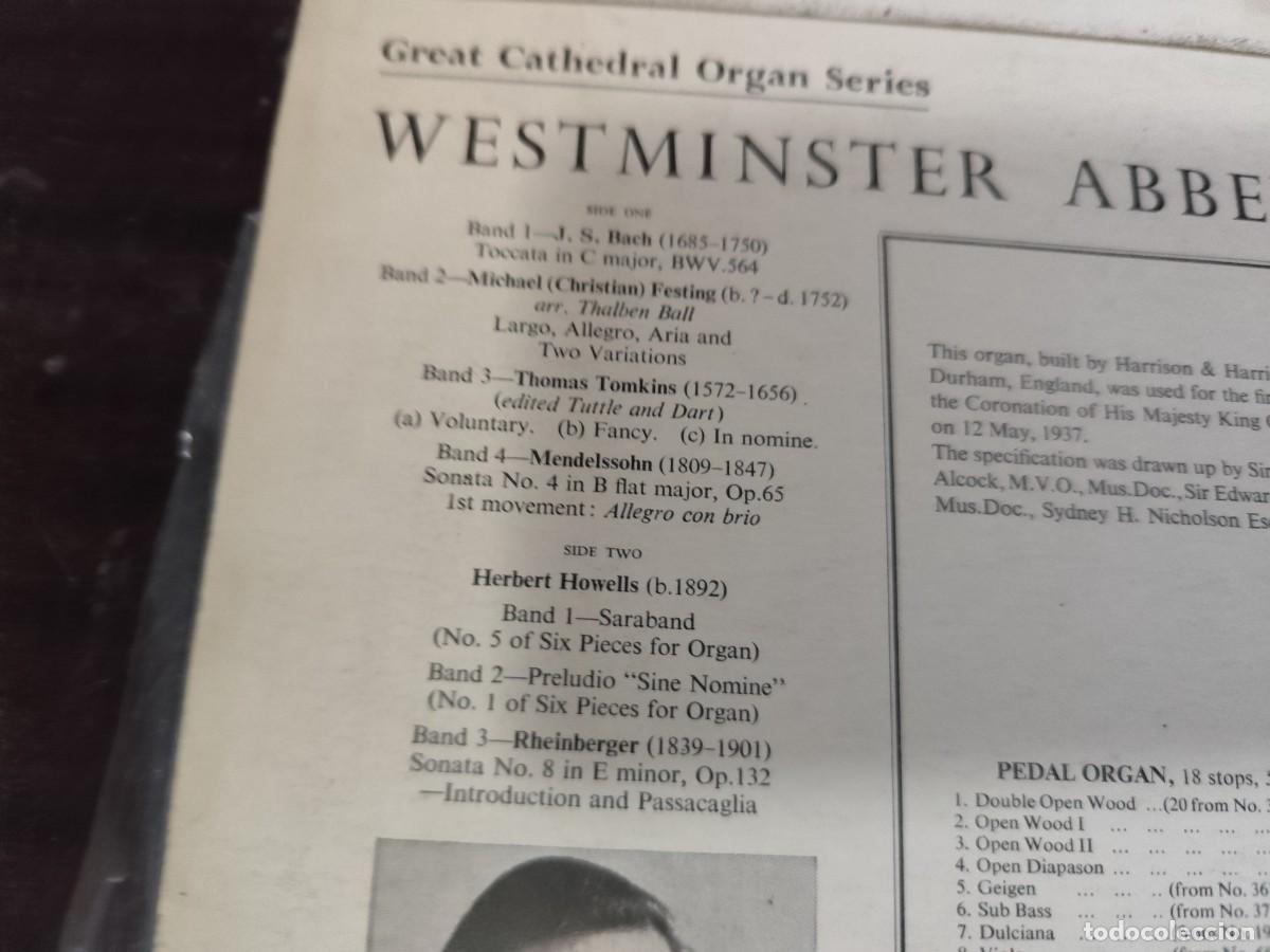 Discos de vinilo: GREAT CATHEDRAL ORGAN SERIES / BACH / DOUGLAS GRES / DESP 9 / EMI - Foto 5