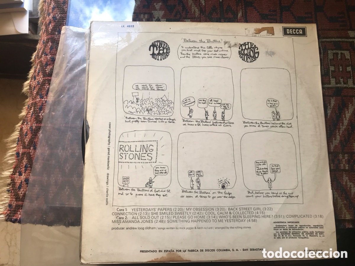 Discos de vinilo: Between the buttons. LK 4852. Espa&ntilde;a - Foto 2