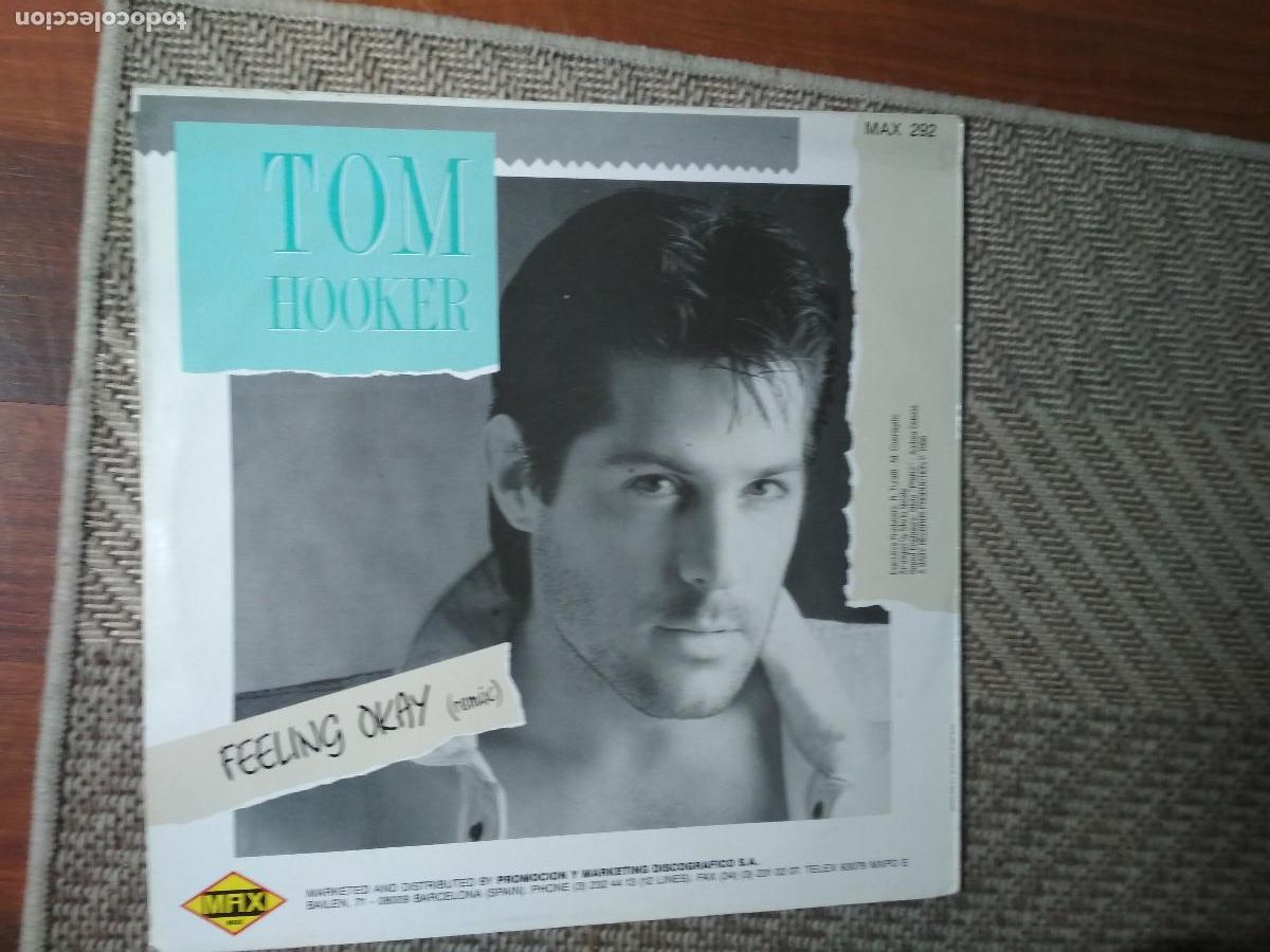 Discos de vinilo: Tom Hooker &lrm;&ndash; Feeling Okay 1988 ed espa&ntilde;ola - Foto 4