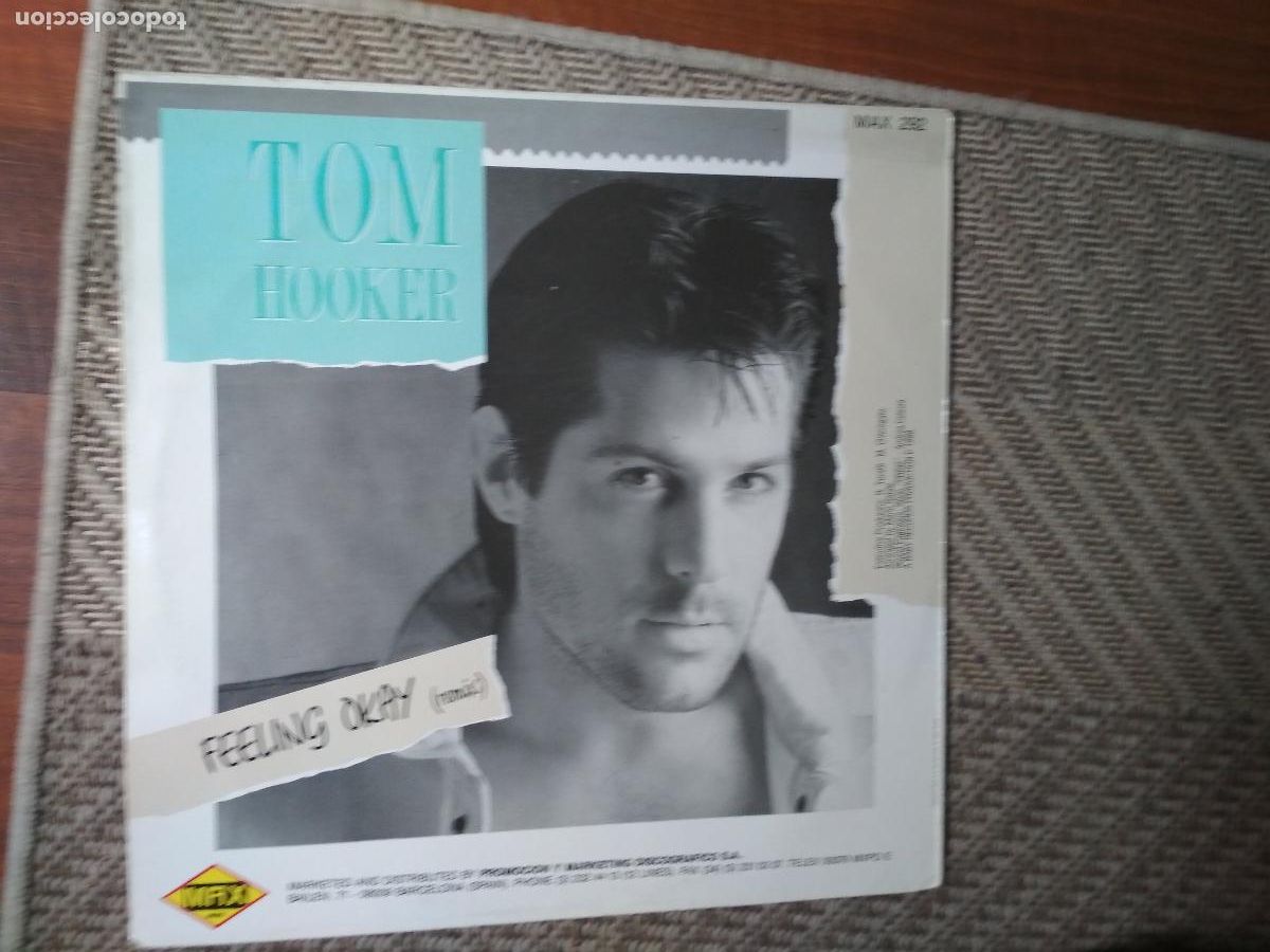 Discos de vinilo: Tom Hooker &lrm;&ndash; Feeling Okay 1988 ed espa&ntilde;ola - Foto 1