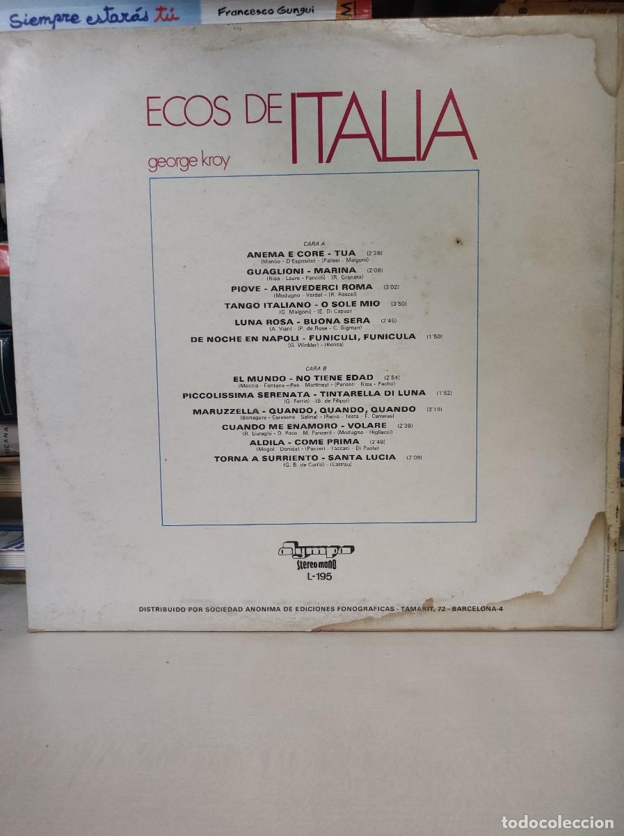 Discos de vinilo: George Kroy &ndash; Ecos De Italia - Foto 2