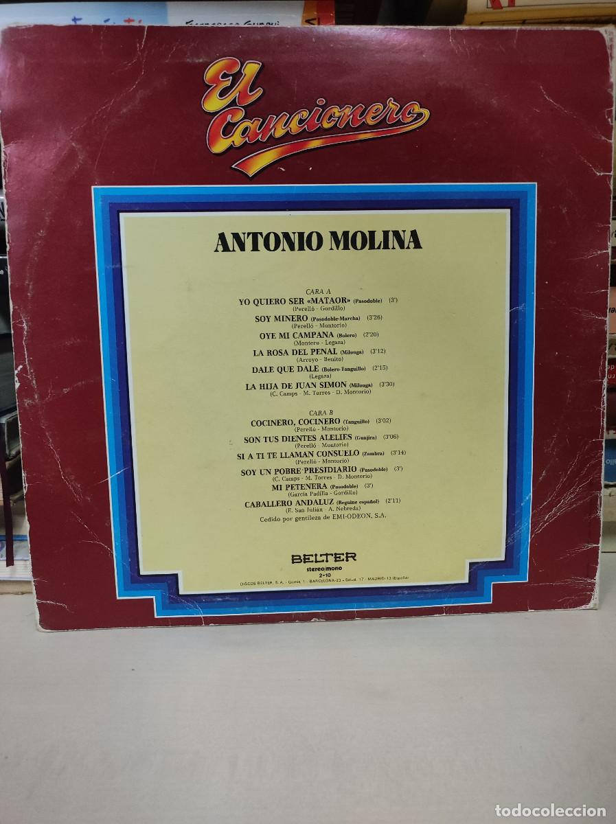 Discos de vinilo: EL CANCIONERO ANTONIO MOLINA - Foto 2