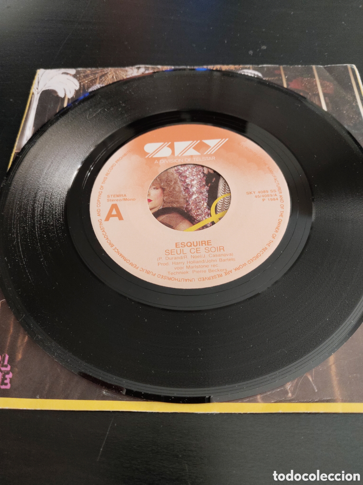 Discos de vinilo: Esquire &nbsp;&ndash;&nbsp;Seul Ce Soir, vinilo 7&rdquo; 1984 - Foto 3
