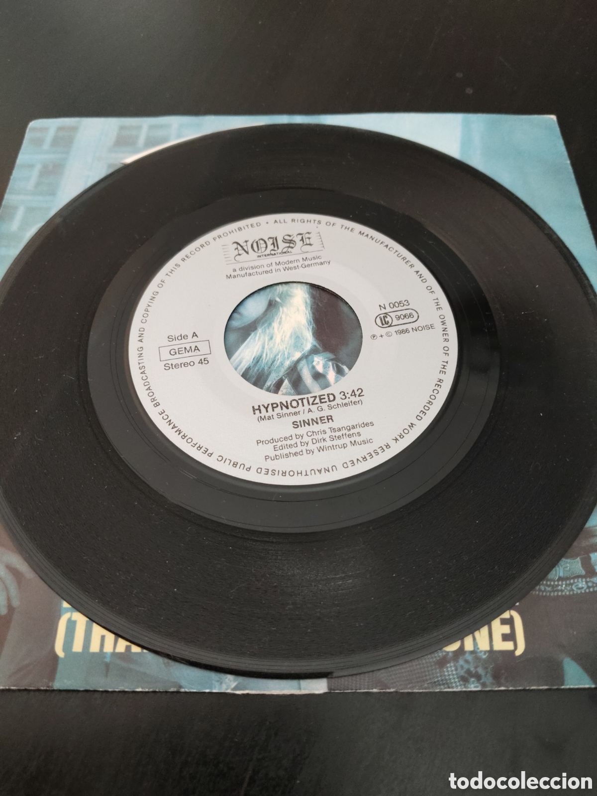 Discos de vinilo: Sinner&nbsp;&ndash;&nbsp;Hypnotized Vinilo 7&rdquo; 1986 Alemania - Foto 3