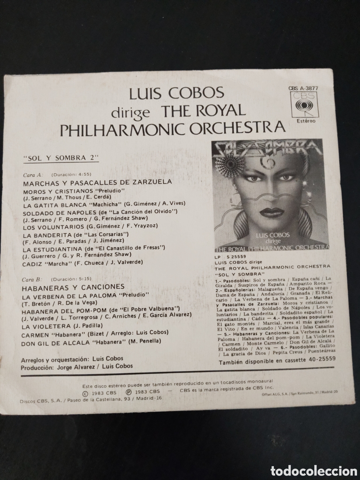 Discos de vinilo: Luis Cobos&nbsp;&ndash;&nbsp;Marchas y Pasacalles de Zarzuelas Single 7&rdquo; - Foto 2