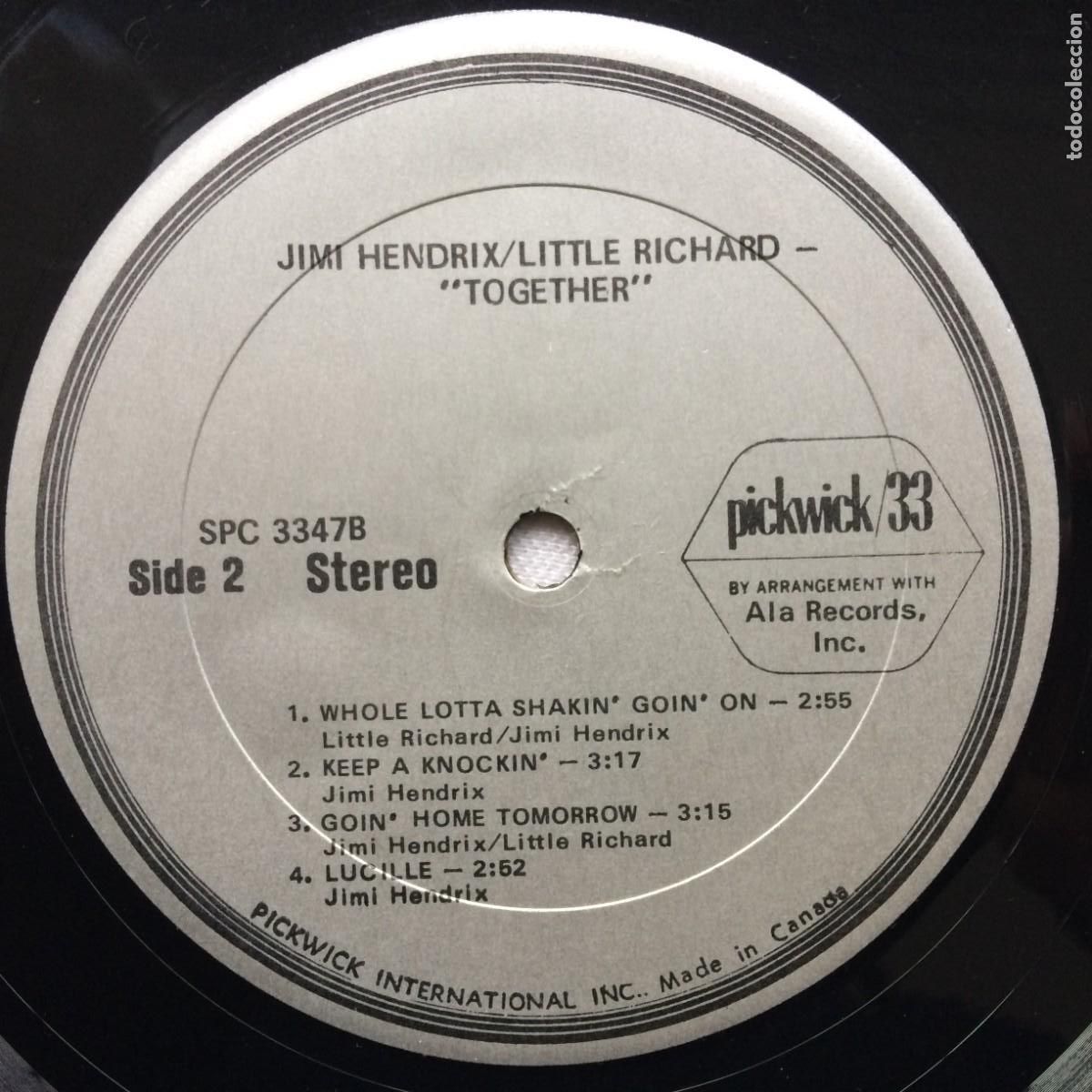 Discos de vinilo: Jimi Hendrix / Little Richard &ndash; Together Canada Pickwick - Foto 4