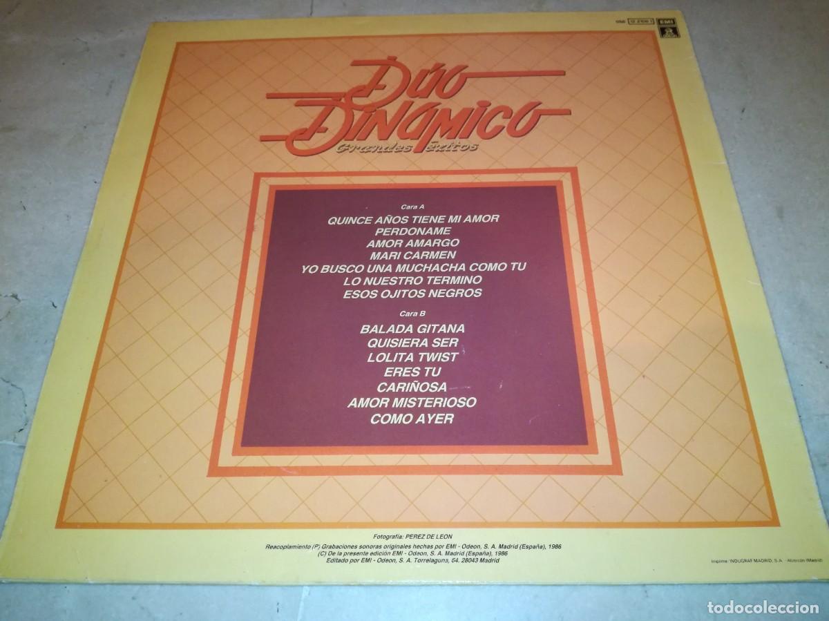 Discos de vinilo: D&Uacute;O DIN&Aacute;MICO-GRANDES &Eacute;XITOS-ORIGINAL 1986 - Foto 2