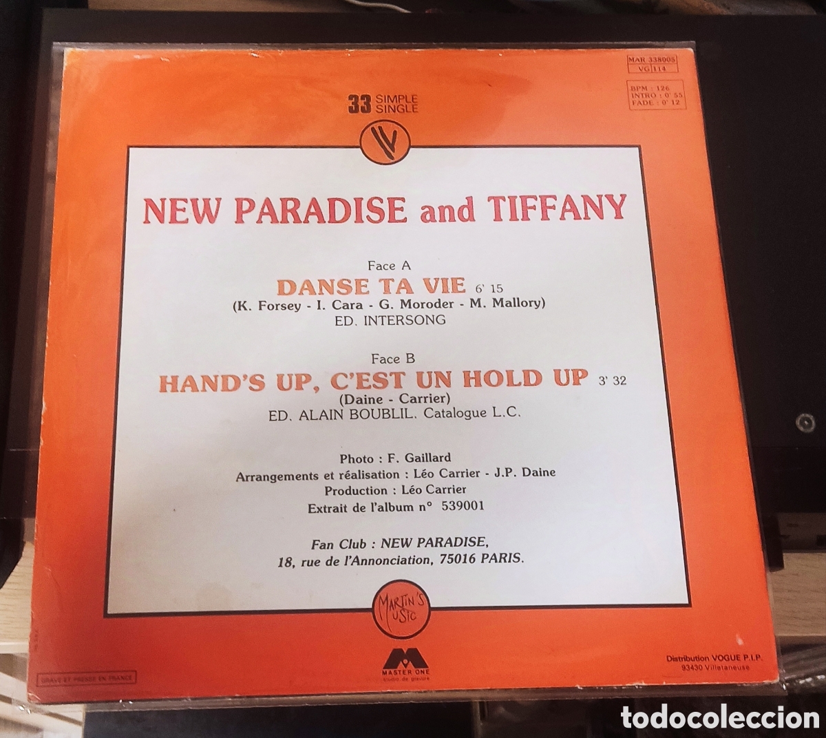 Discos de vinilo: NEW PARADISE- DANSE TA VIE - Foto 2