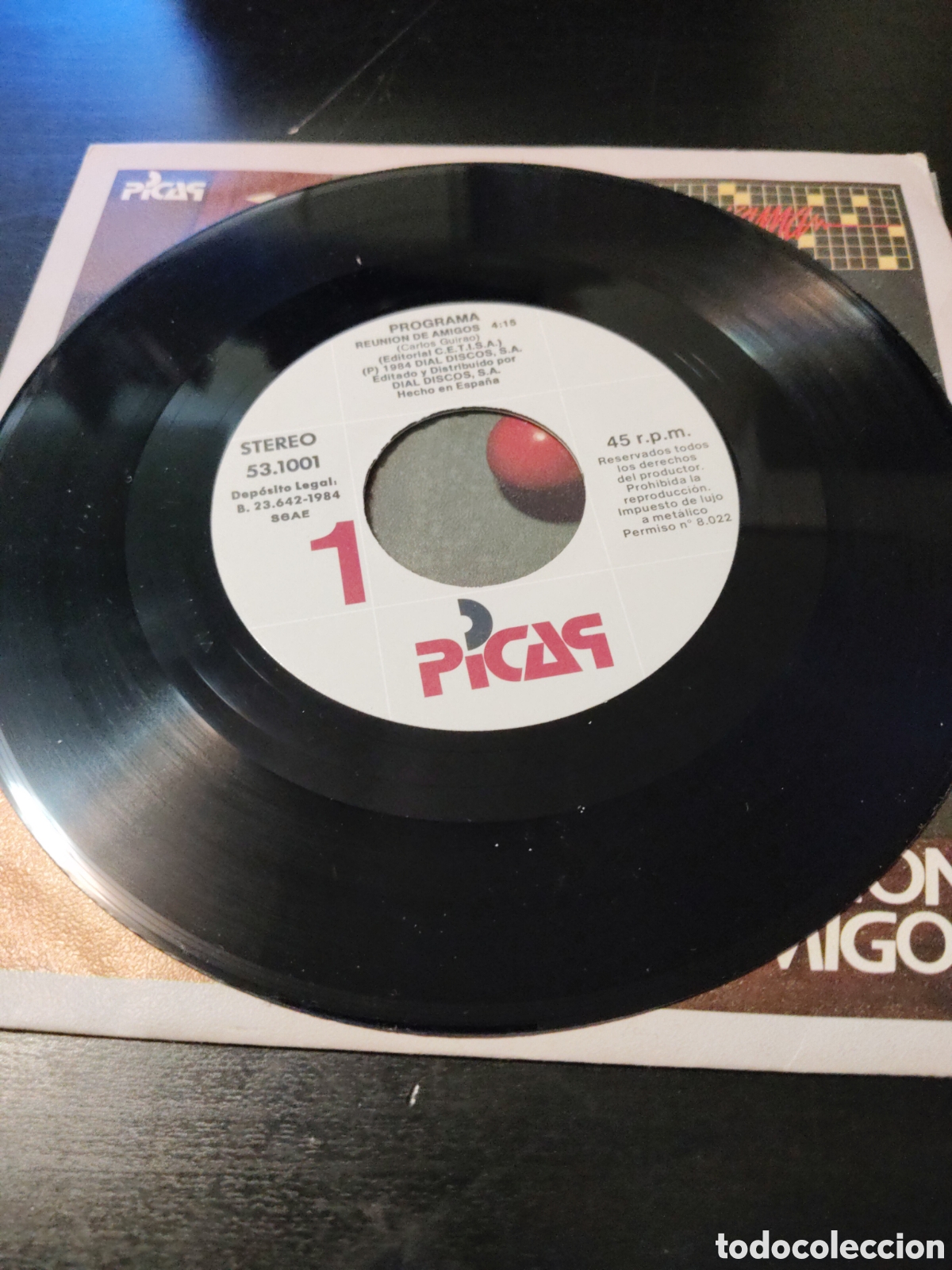 Discos de vinilo: Programa&nbsp;&ndash;&nbsp;Reuni&oacute;n De Amigos. Vinilo 7&rdquo;. 1984 Espa&ntilde;a - Foto 3