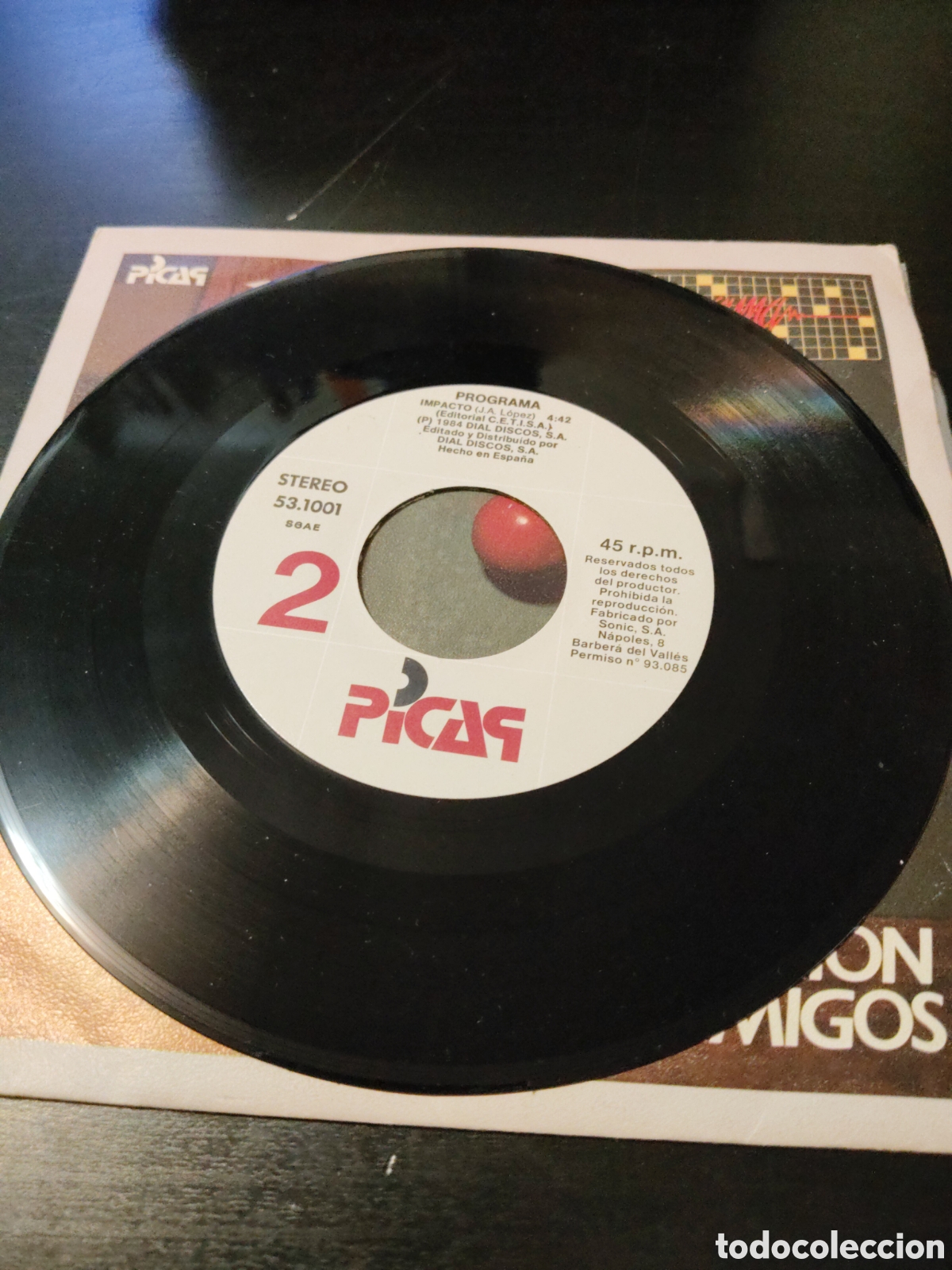 Discos de vinilo: Programa&nbsp;&ndash;&nbsp;Reuni&oacute;n De Amigos. Vinilo 7&rdquo;. 1984 Espa&ntilde;a - Foto 4
