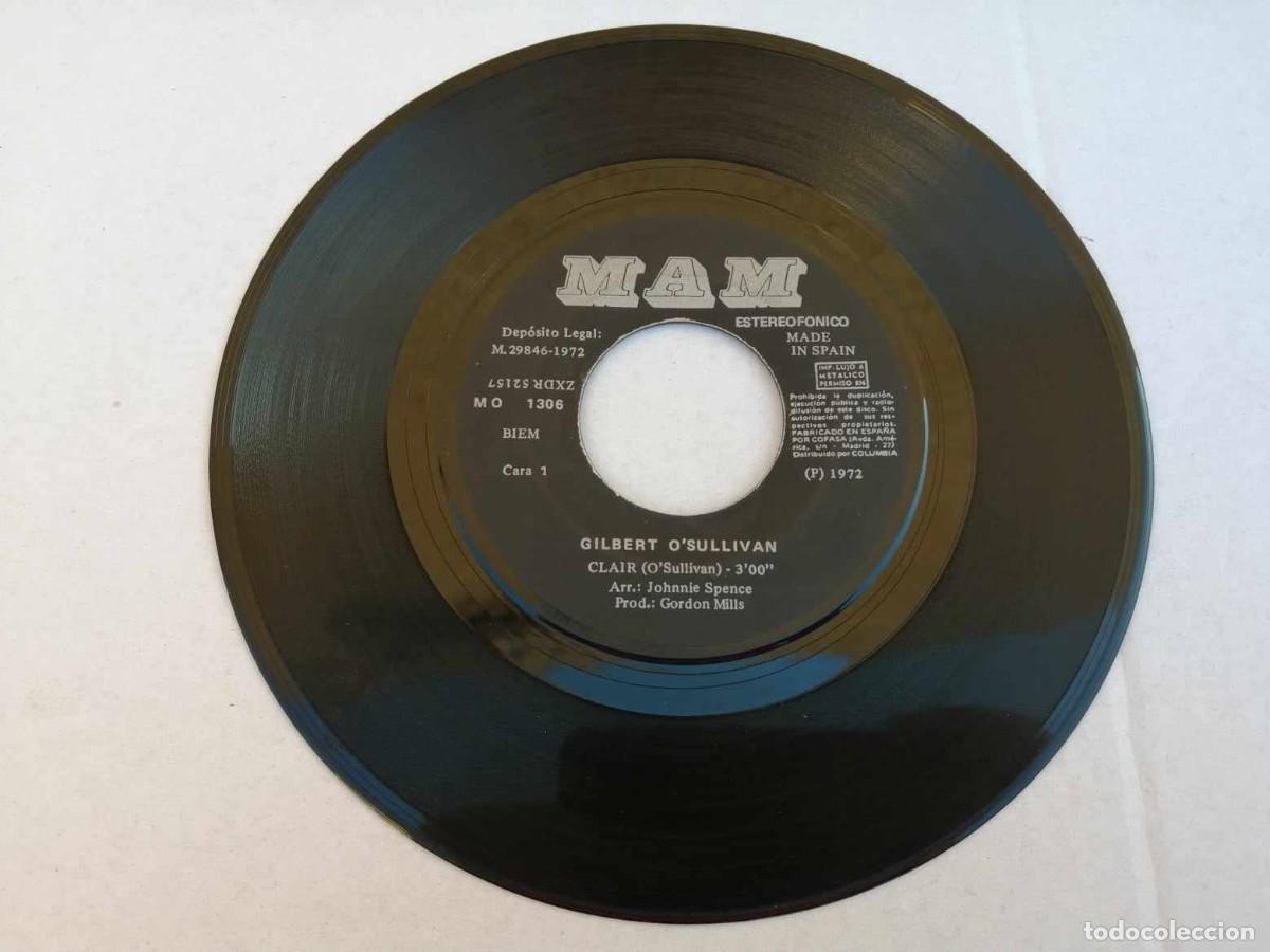Discos de vinilo: DISCO SINGLE SIN FUNDA. GILBERT O SULLIVAN (CLAIR - WHAT COULD BE NICER) - Foto 2