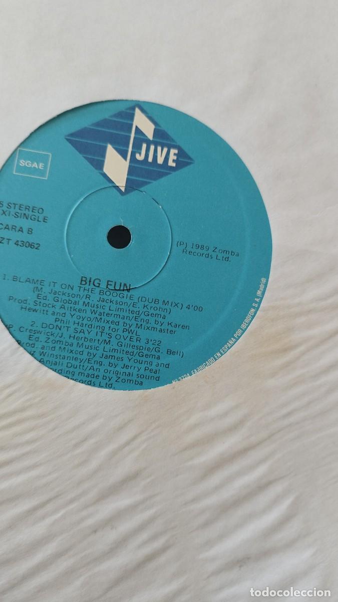 Discos de vinilo: Big Fun &ndash; Blame It On The Boogie. Vinilo Maxi single 12&rdquo; - Foto 2