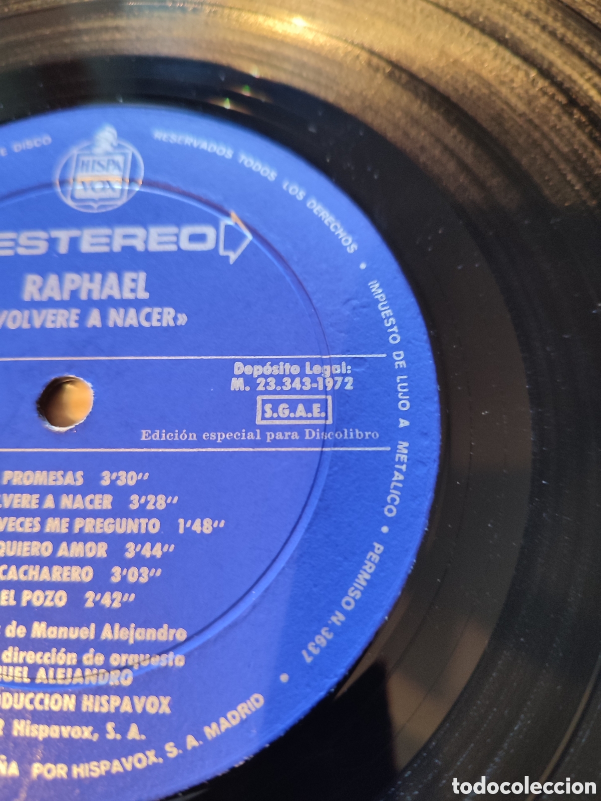 Discos de vinilo: Raphael - Volver&eacute; a nacer Vinilo Lp - Foto 4