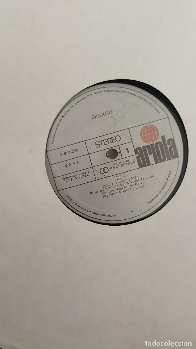 Discos de vinilo: Spargo &ndash; Lady. Vinilo Maxi single 12 &rdquo;.Sonido VG - Foto 1