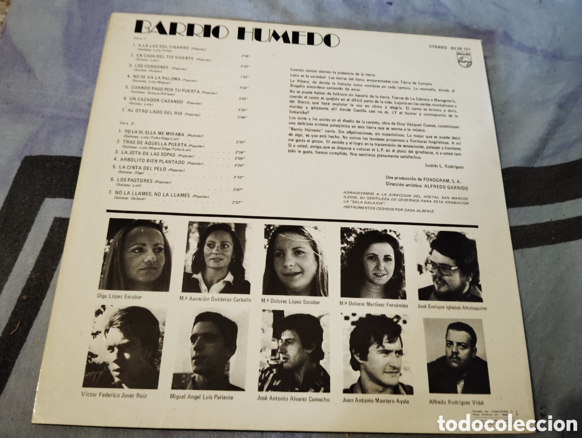 Discos de vinilo: BARRIO HUMEDO - FOLKLORE LEONES , 1973 - Foto 2