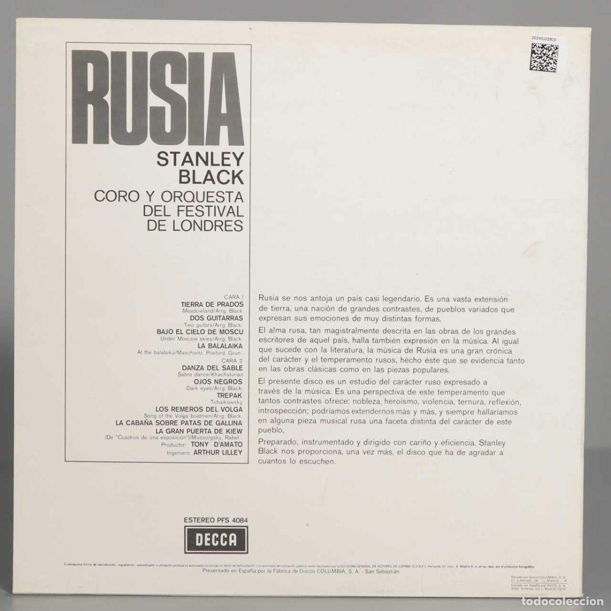 Discos de vinilo: LP. RUSSIA. STANLEY BLACK - Foto 2