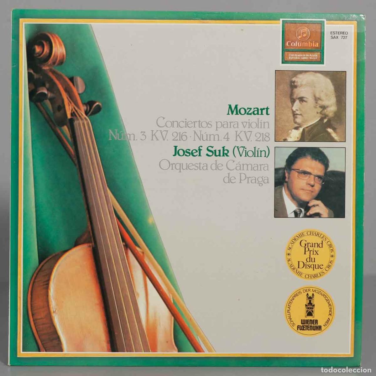 Discos de vinilo: LP. MOZART KV 216 218. SUK - Foto 1