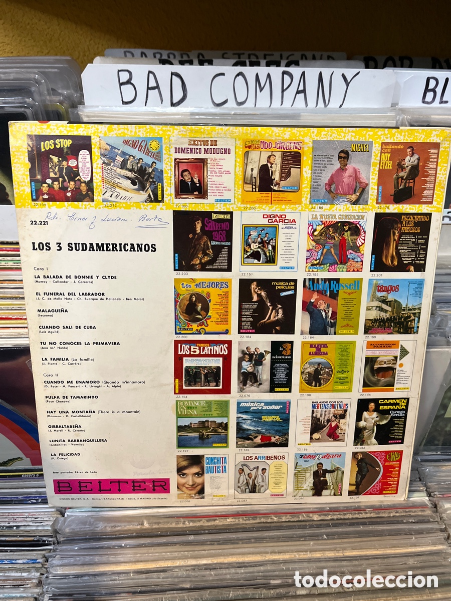 Discos de vinilo: Los 3 sudamericanos lp - Foto 2