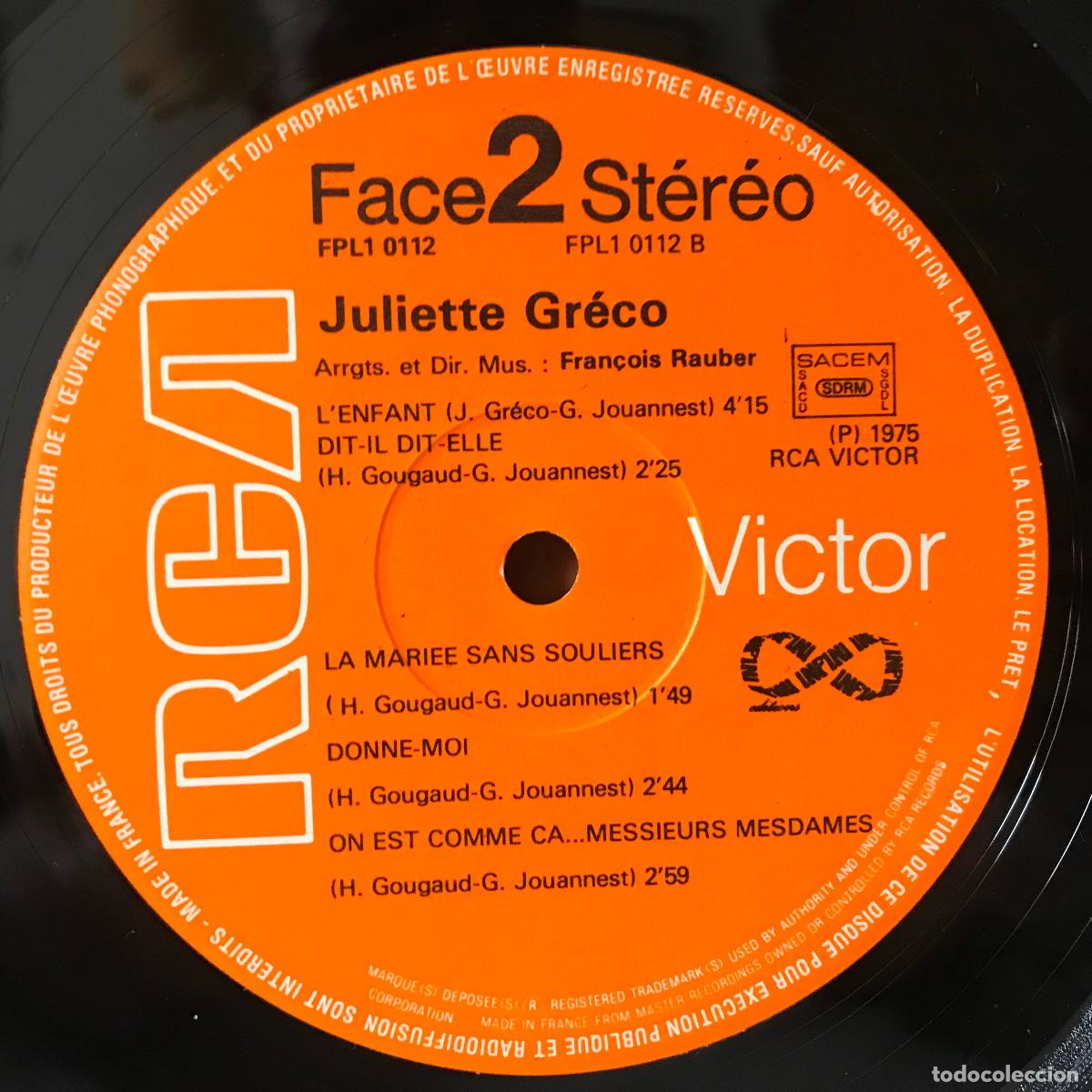 Discos de vinilo: Juliette Greco. Francia. 1975 - Foto 4