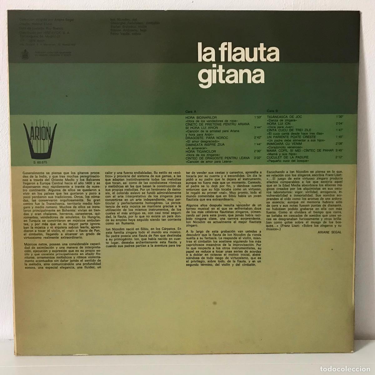 Discos de vinilo: La flauta gitana. Ion Nicodim - Foto 2