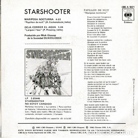 Discos de vinilo: Starshooter &ndash; Mariposa Nocturna - Foto 2