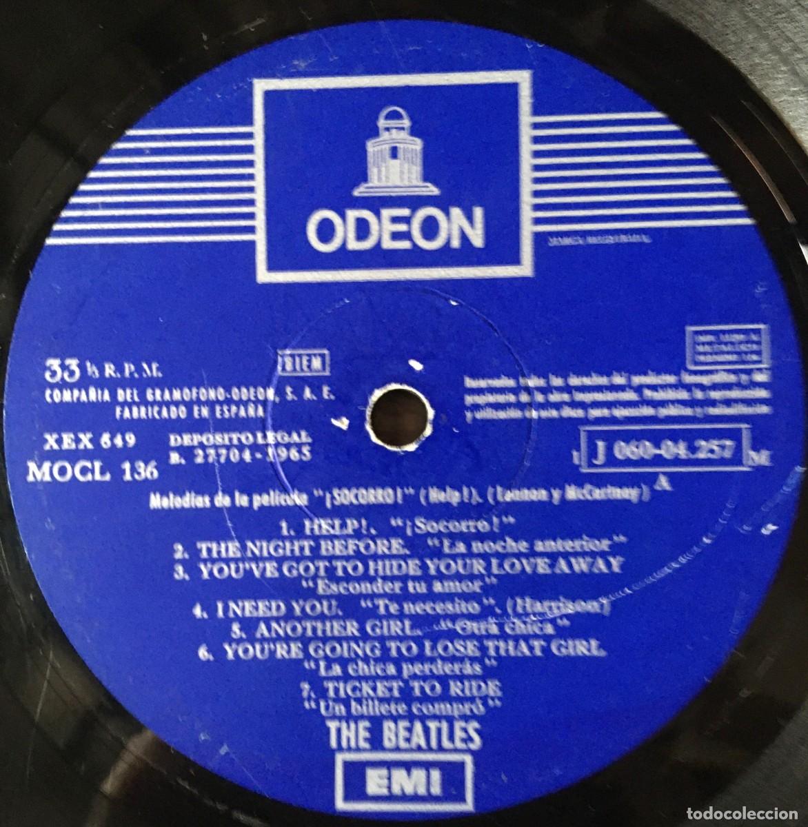 Discos de vinilo: THE BEATLES - HELP, tercera edic Spain 1965 mono - Foto 2
