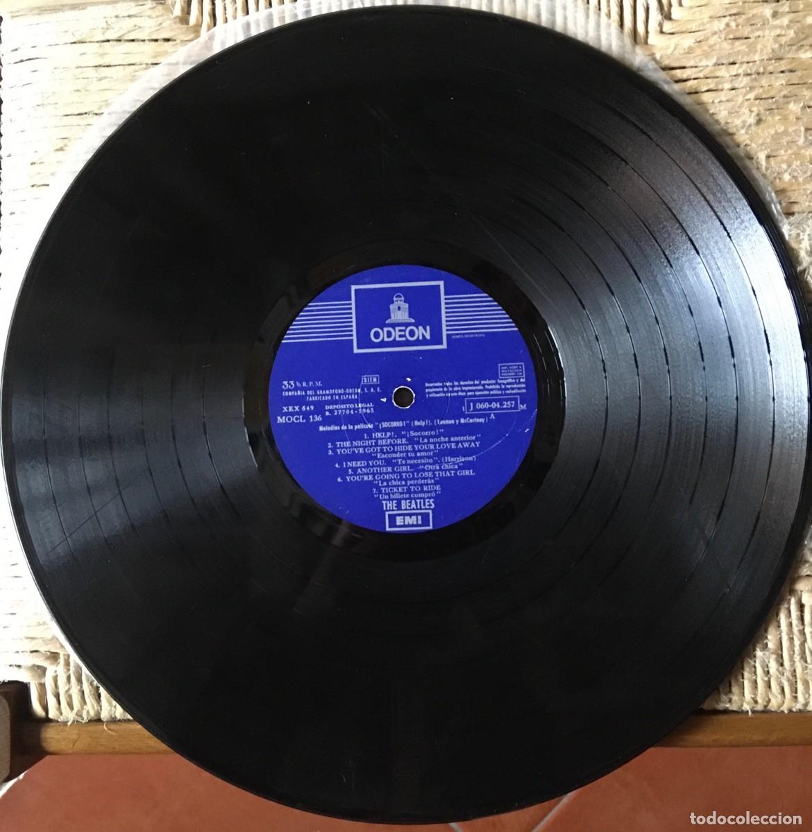 Discos de vinilo: THE BEATLES - HELP, tercera edic Spain 1965 mono - Foto 3