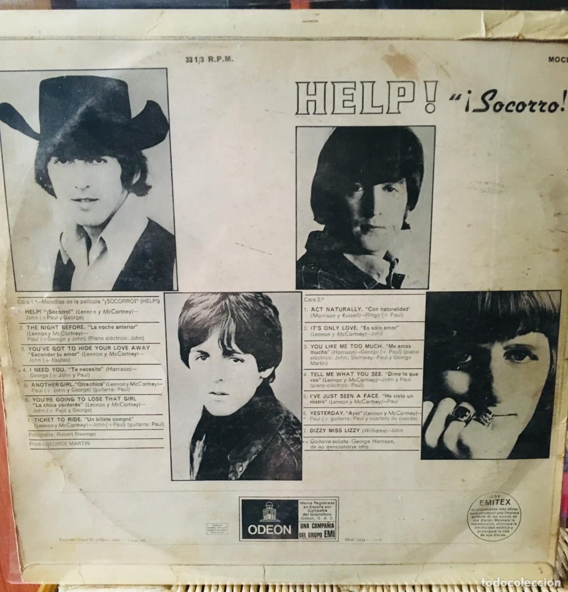 Discos de vinilo: THE BEATLES - HELP, tercera edic Spain 1965 mono - Foto 4