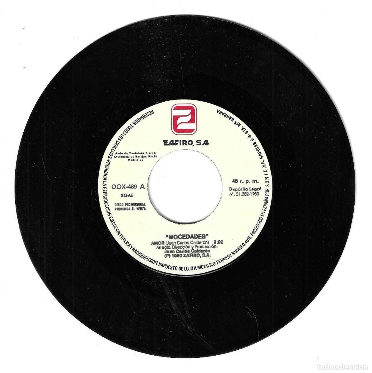 Discos de vinilo: MOCEDADES - AMOR / ACUNABLE - ZAFIRO 1980 - Foto 2
