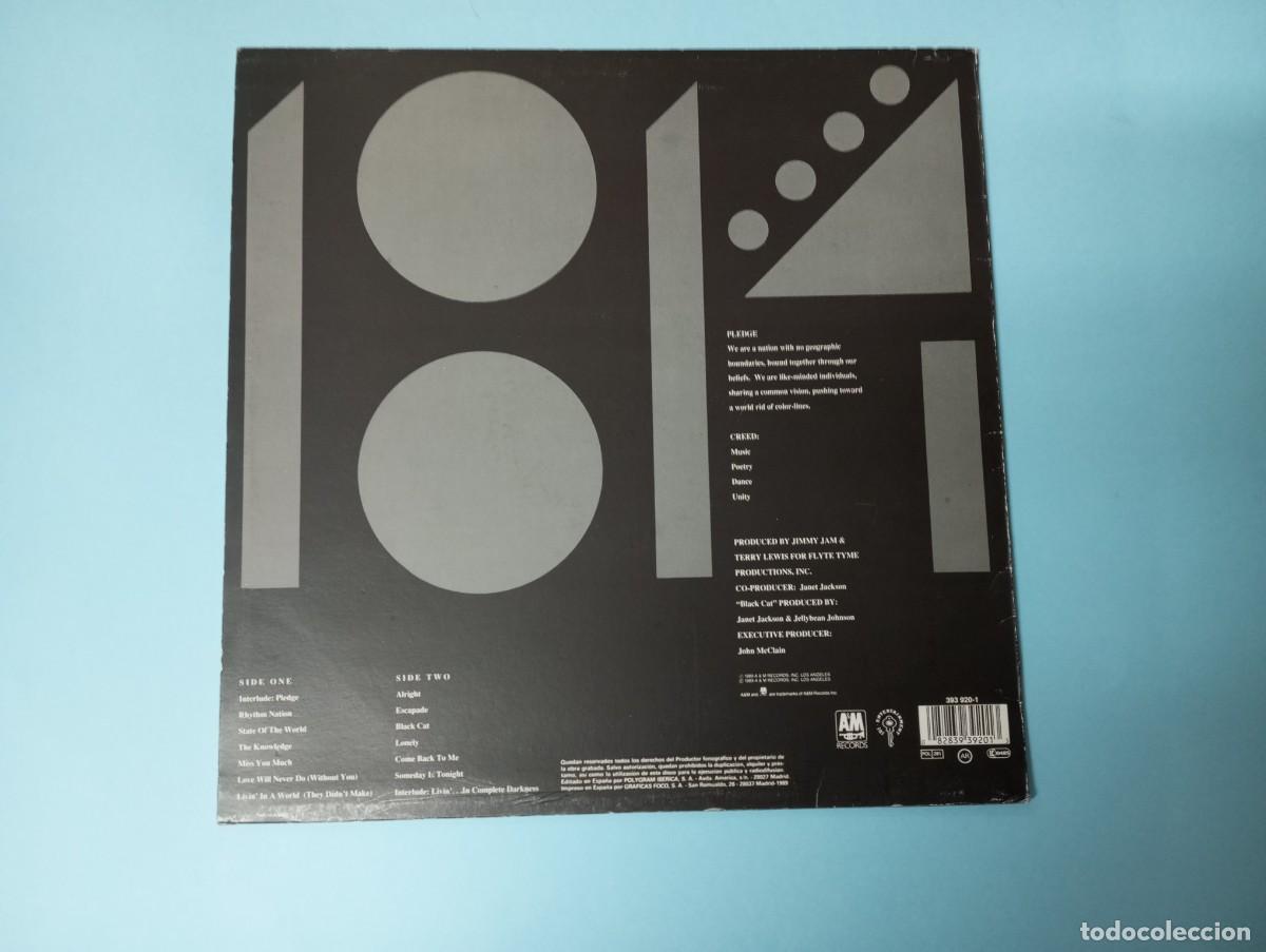 Discos de vinilo: LP Janet Jackson - Rhythm Nation - Foto 3