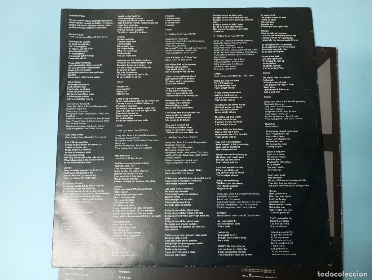 Discos de vinilo: LP Janet Jackson - Rhythm Nation - Foto 5