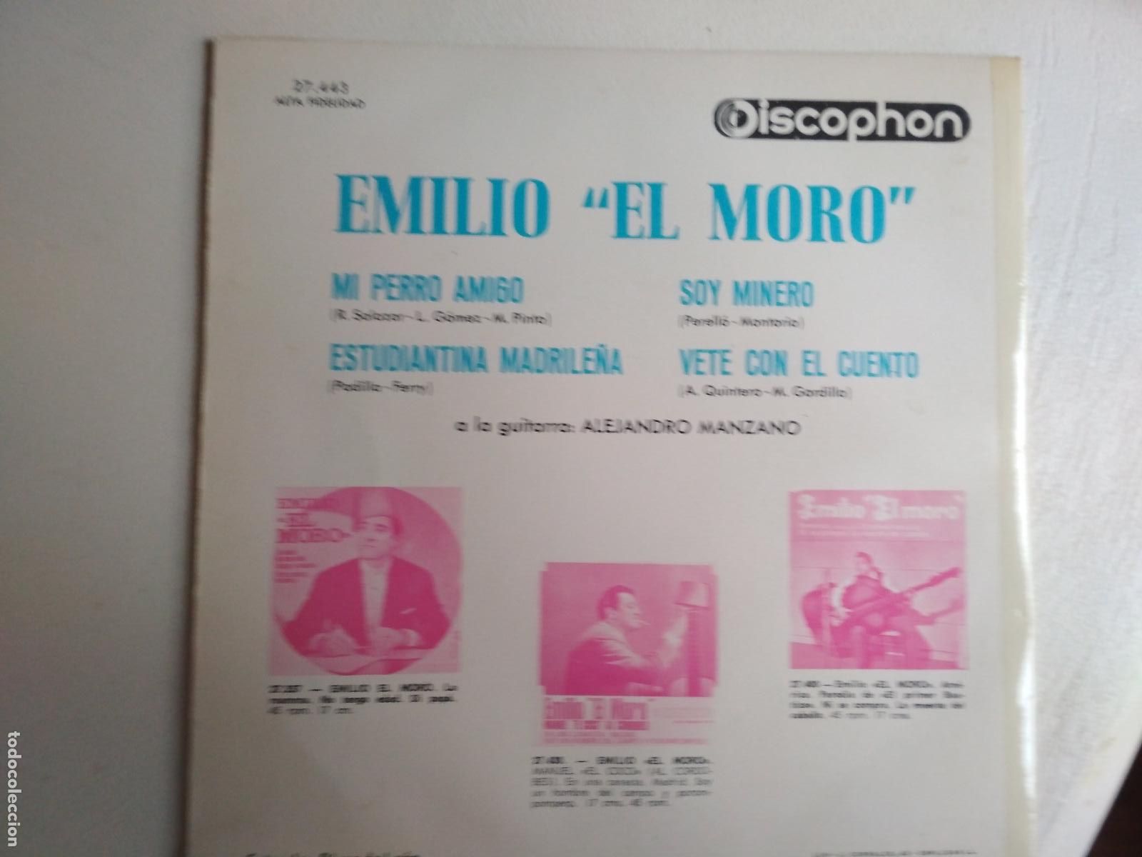 Discos de vinilo: Emilio El Moro, &lrm;&ndash; Mi Perro Amigo 1965 - Foto 3