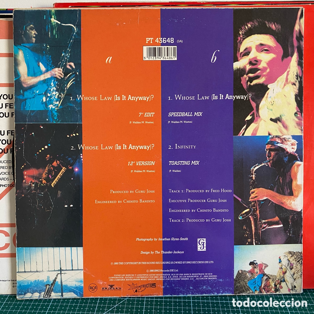 Discos de vinilo: Guru Josh - Whose Law (Is It Anyway?) (12&rdquo;, Maxi) - Foto 2