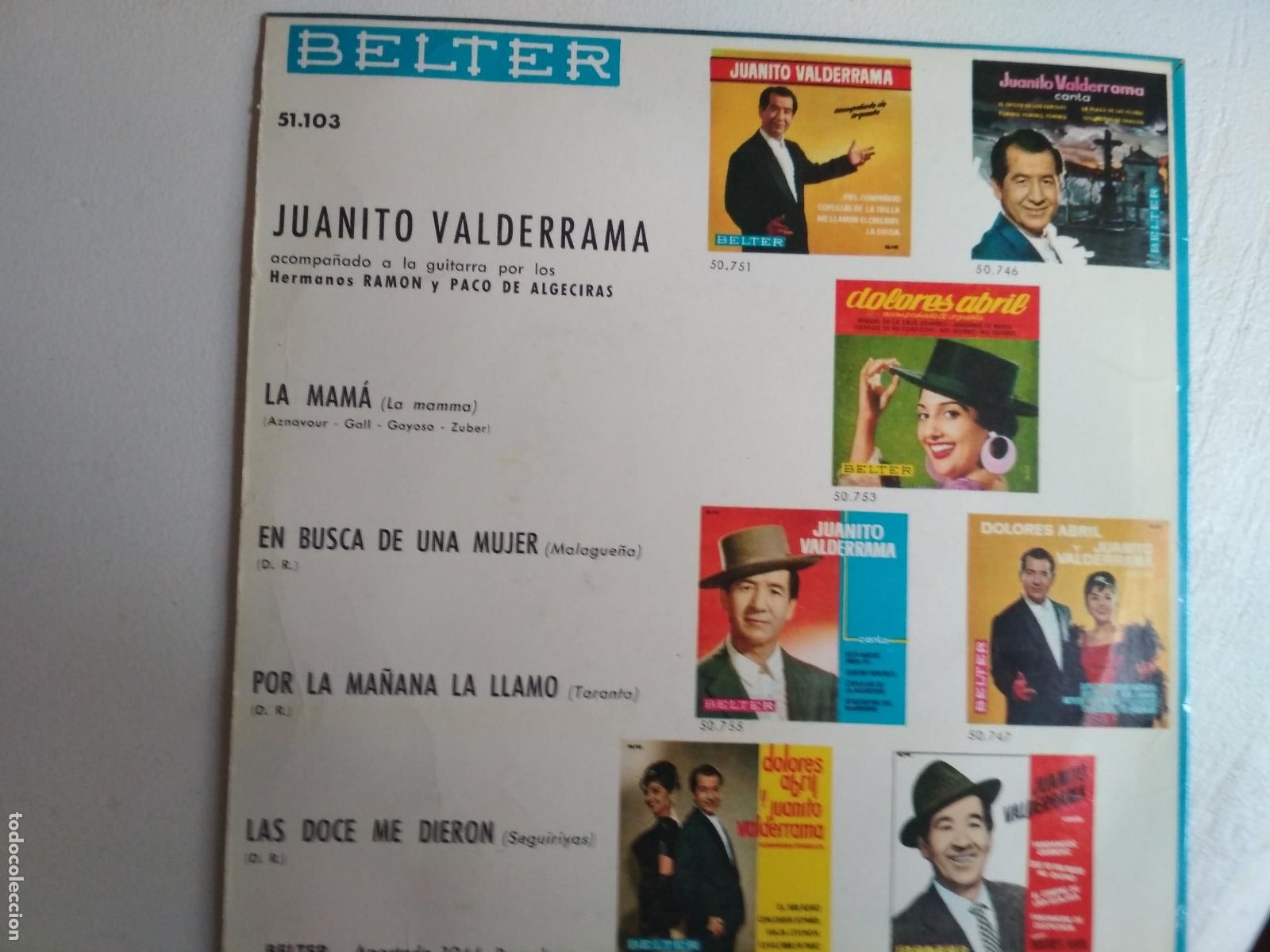 Discos de vinilo: Juanito Valderrama &lrm;&ndash; La Mam&aacute; 1964 - Foto 3