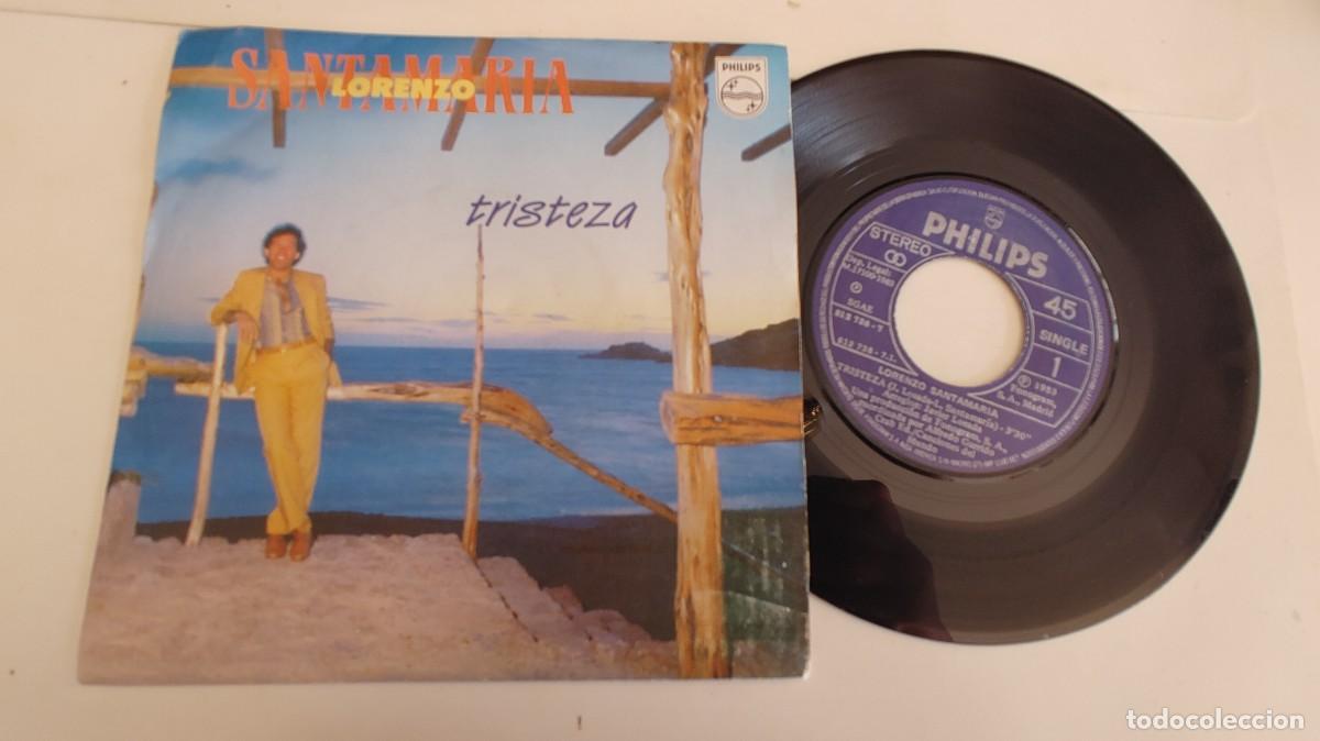 Discos de vinilo: LORENZO SANTAMARIA-SINGLE TRISTEZA - Foto 1