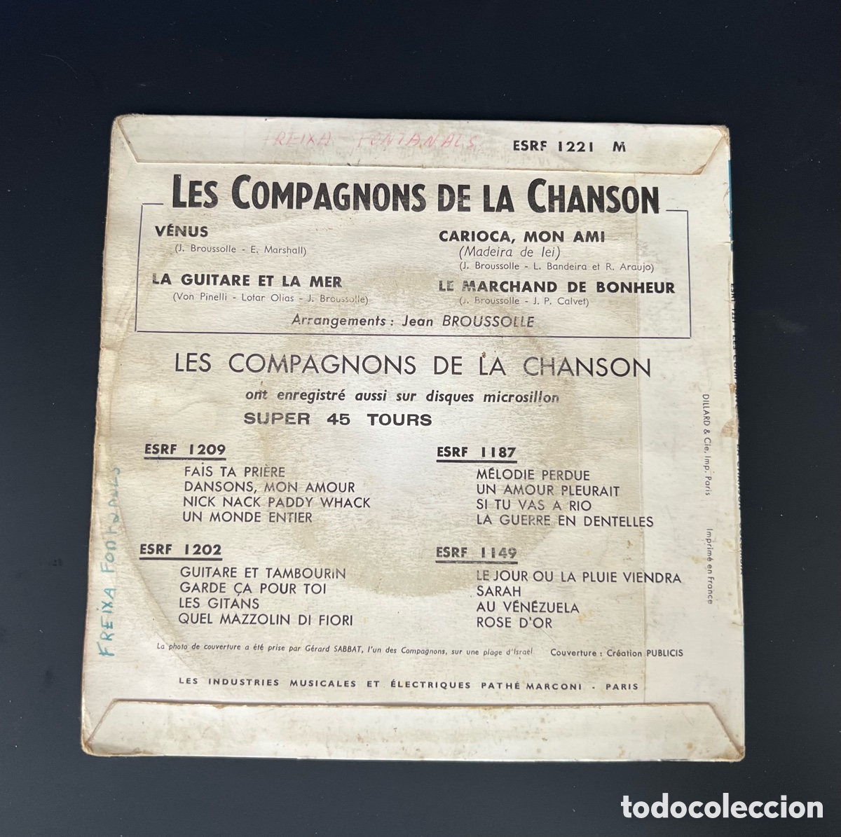 Discos de vinilo: LES COMPAGNONS DE LA CHANSON // VENUS+3 // EP - Foto 2