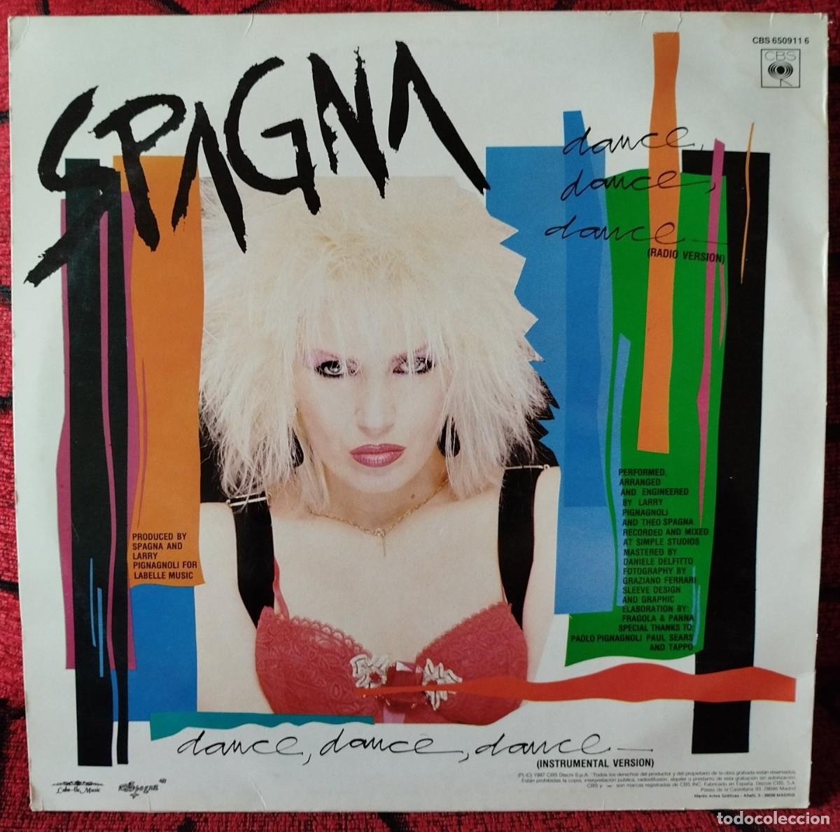 Discos de vinilo: SPAGNA ** Dance, Dance, Dance ** MAXI SINGLE VINILO 1987 - Foto 2