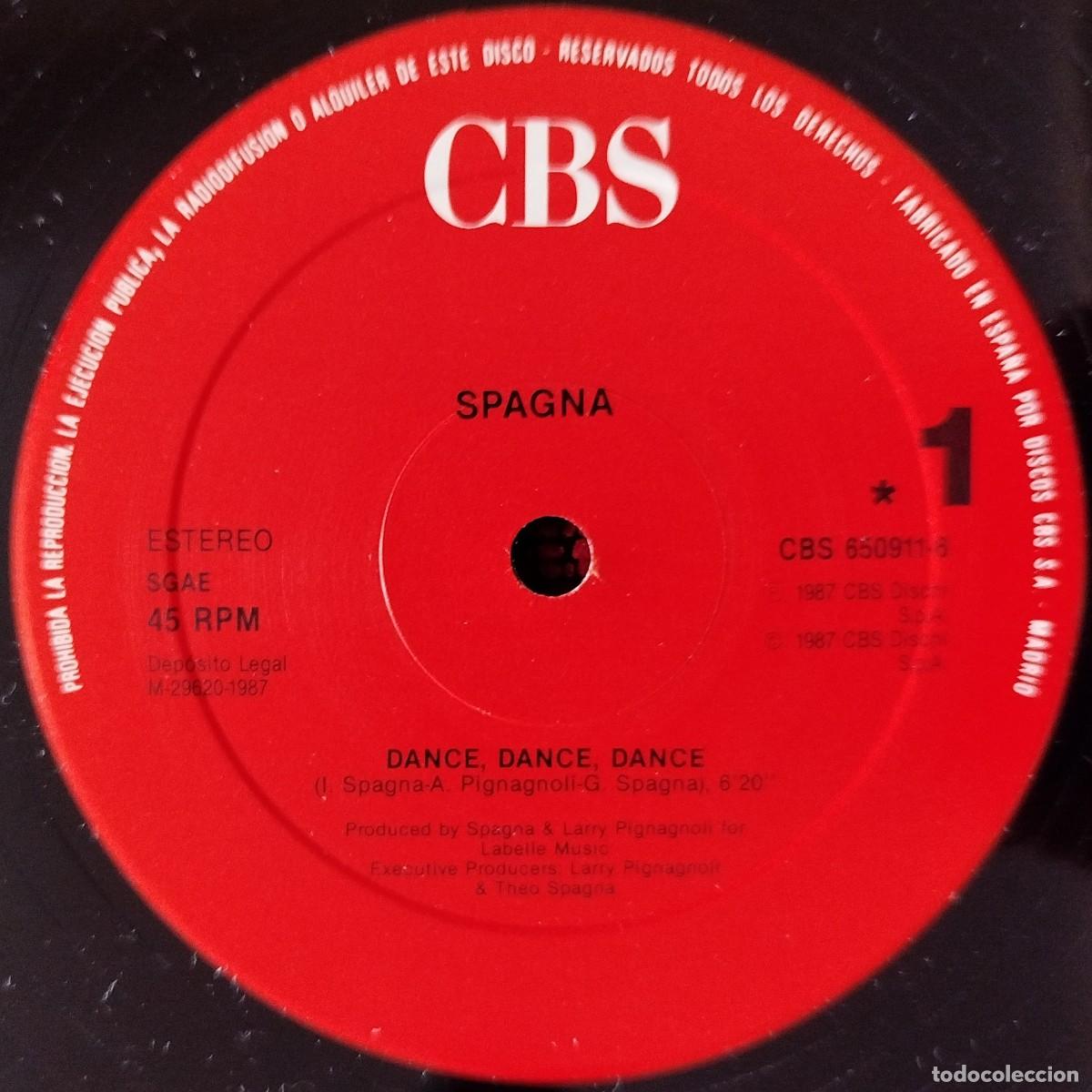 Discos de vinilo: SPAGNA ** Dance, Dance, Dance ** MAXI SINGLE VINILO 1987 - Foto 3